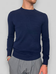 Maglione girocollo blu