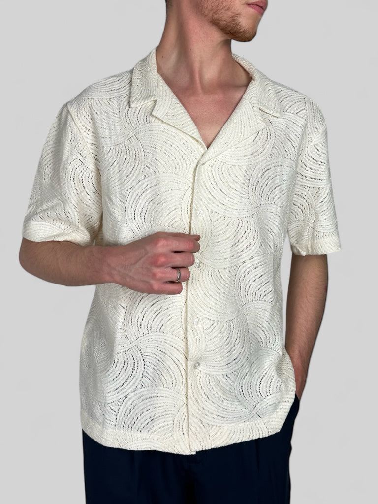 Camicia traforata manica corta