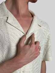 Camicia traforata manica corta